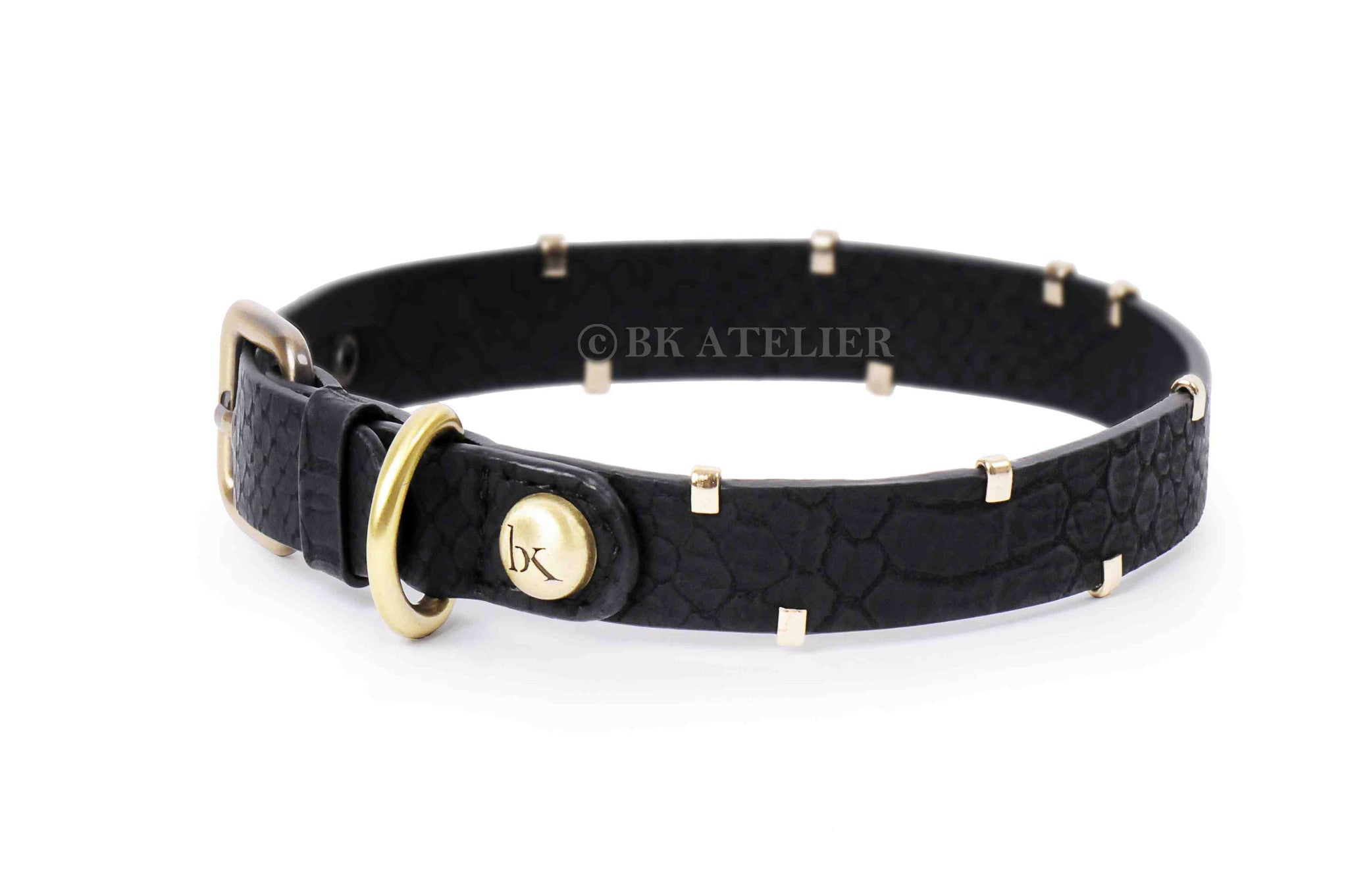 Black Dog Leash & Collar set, Designer Fashion Luxury Collar PU Leather  Monogram