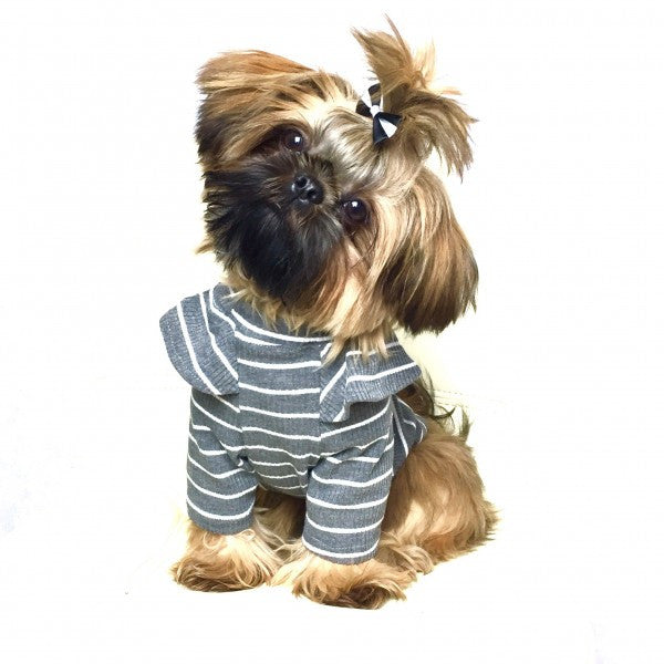 Frill Sleeve Tee in Grey