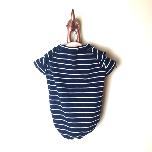 Frill Sleeve Tee in Blue